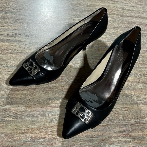 Coach Zuma pointy leather kitten heels - Picture 5 of 16